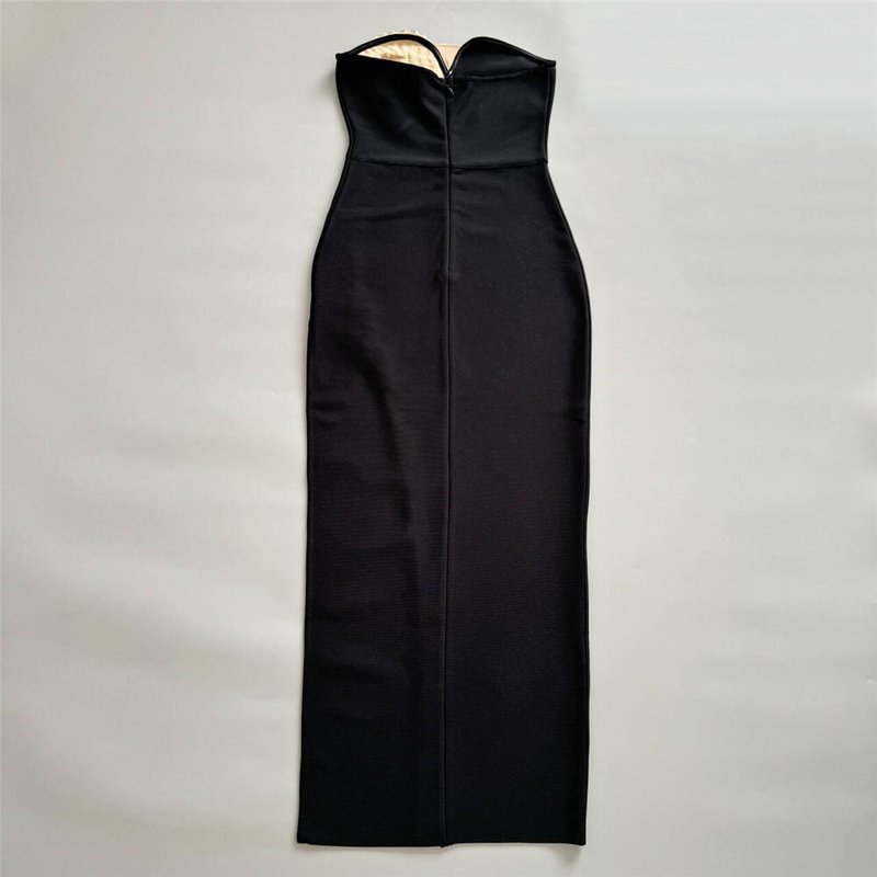 Strapless Embellished Velvet Gown H6658