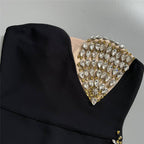 Strapless Embellished Velvet Gown H6658