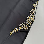 Strapless Embellished Velvet Gown H6658