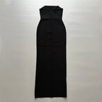 Strapless Embellished Velvet Maxi Dress H6449