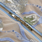 Strapless Embroidered Floral Maxi Dress H6762