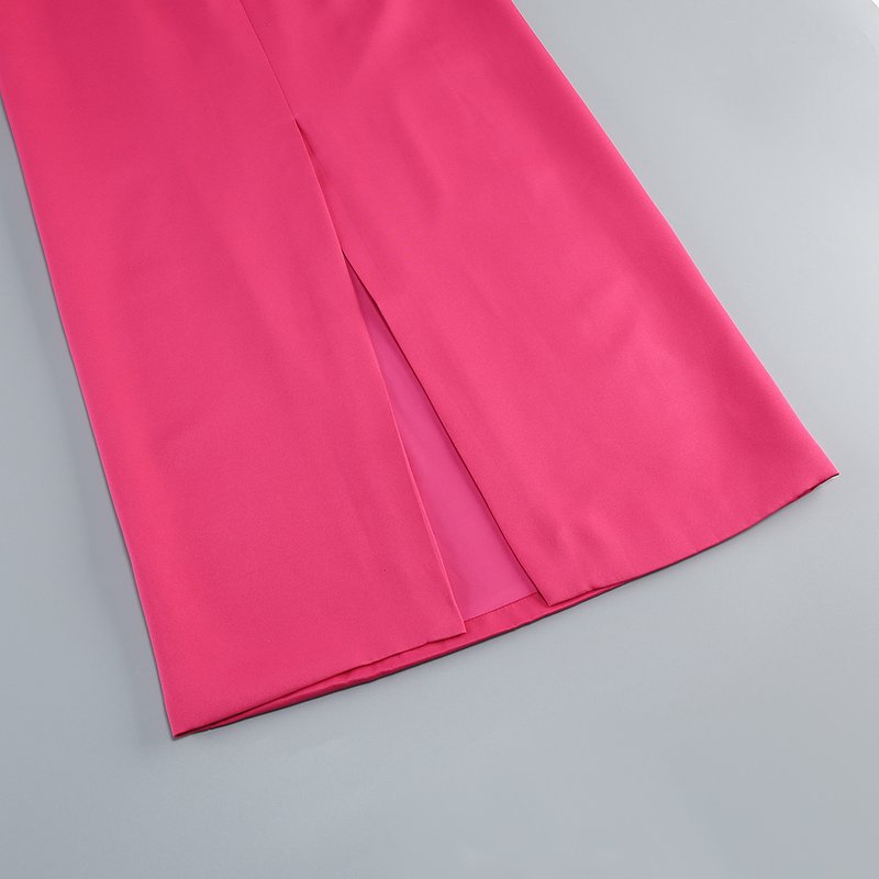 Strapless Emerald Pink Maxi Dress H7116