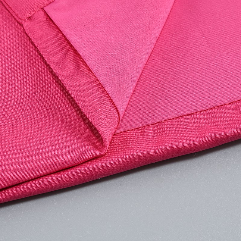 Strapless Emerald Pink Maxi Dress H7116