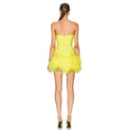 Strapless Feather Mini Dress H6363