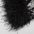 Strapless Feathered Sequin Mini Dress H5292
