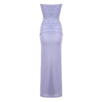 Strapless Floral Cutout Maxi Dress H6381