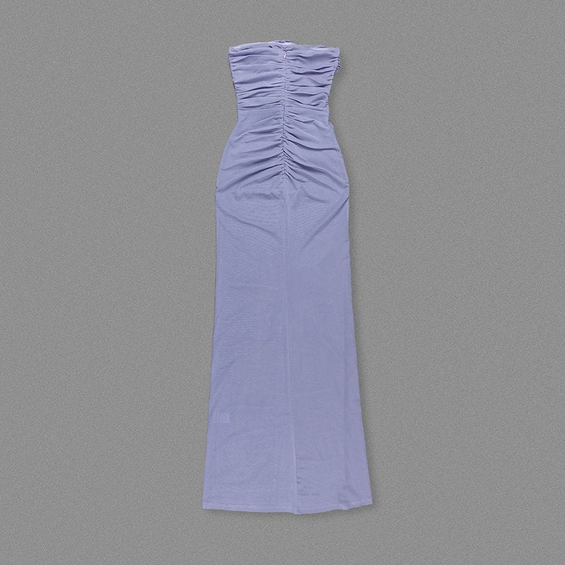 Strapless Floral Cutout Maxi Dress H6381