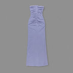 Strapless Floral Cutout Maxi Dress H6381