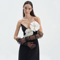 Strapless Floral Embellished Evening Gown H6312