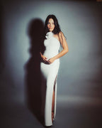 Strapless Floral Embellished Gown H6380