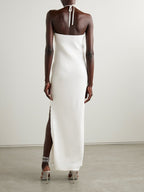 Strapless Floral Embellished Gown H6380