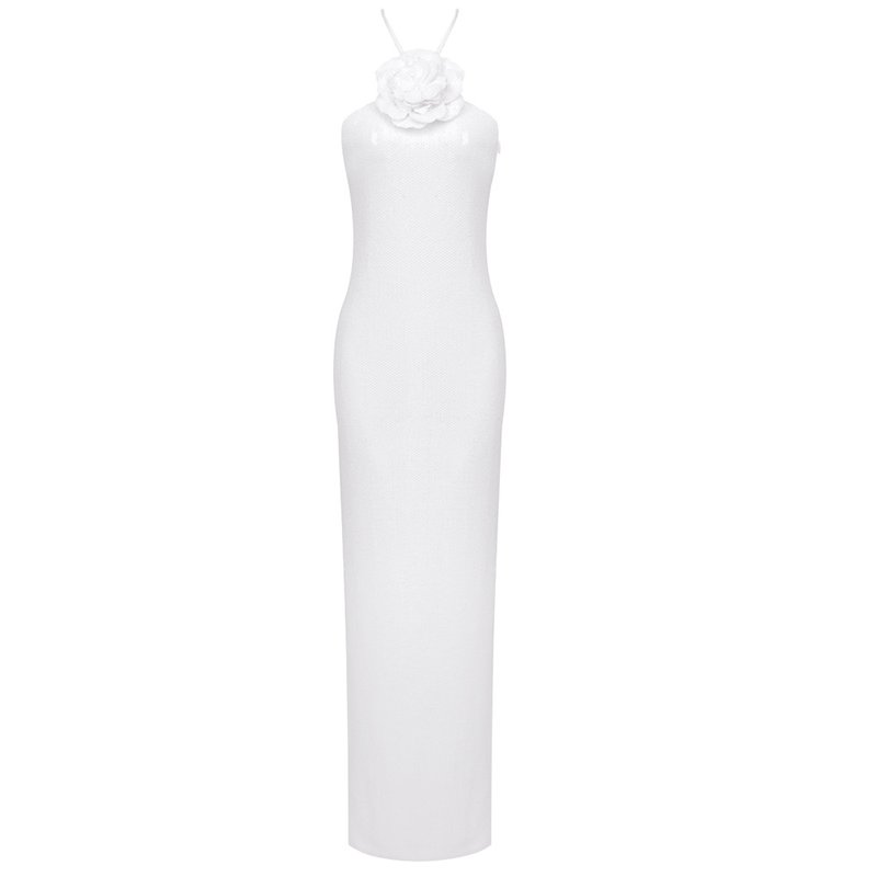 Strapless Floral Embellished Gown H6380