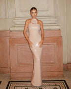 Strapless Floral Embellished Gown H6380