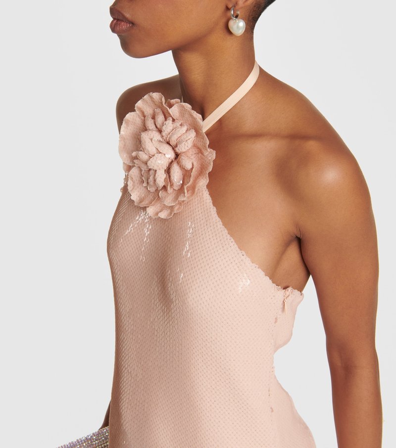 Strapless Floral Embellished Gown H6380