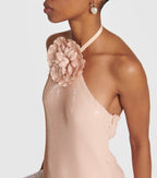 Strapless Floral Embellished Gown H6380