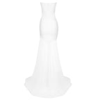 Strapless Floral Embroidered Asymmetrical Dress H6406