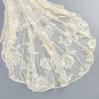 Strapless Floral Embroidered Gown H6349