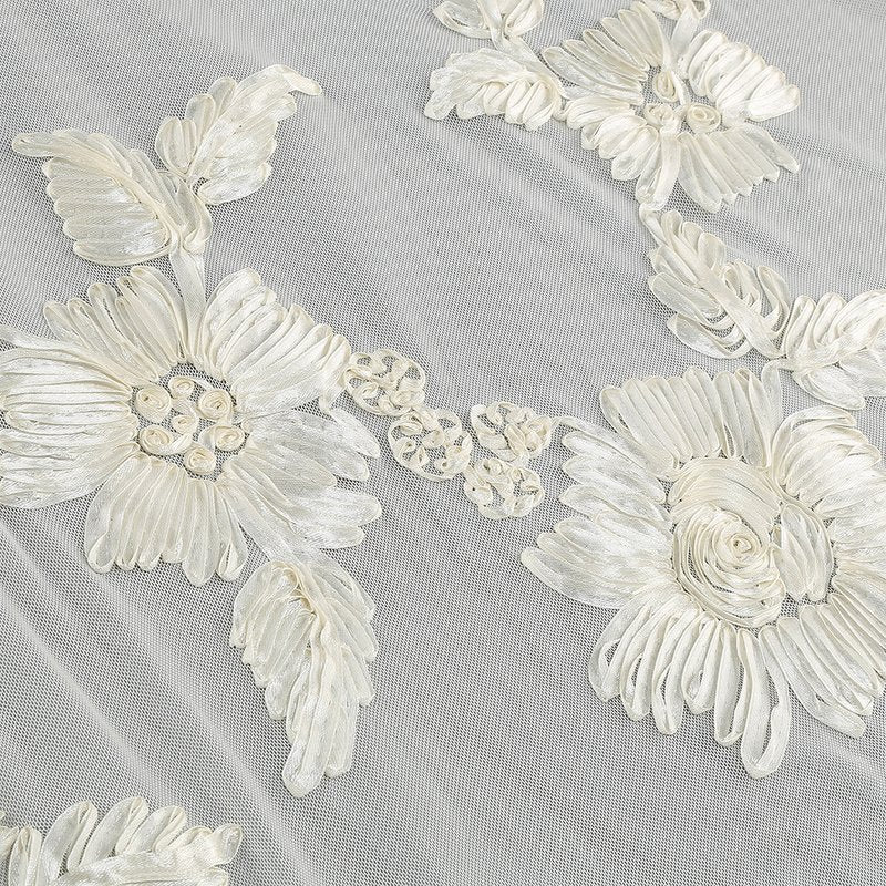 Strapless Floral Embroidered Gown H6349