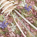 Fashion Strapless Floral Embroidered Midi Dress H7154