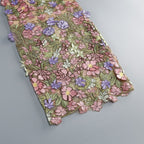 Fashion Strapless Floral Embroidered Midi Dress H7154