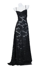 Strapless Floral Embroidered Satin Gown H6293