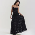 Strapless Floral Embroidered Satin Gown H6293