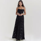 Strapless Floral Embroidered Satin Gown H6293