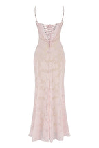 Strapless Floral Embroidered Satin Gown H6293