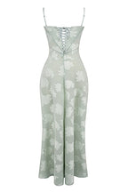 Strapless Floral Embroidered Satin Gown H6293