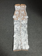 Strapless Floral Embroidered Sheer Gown H6621