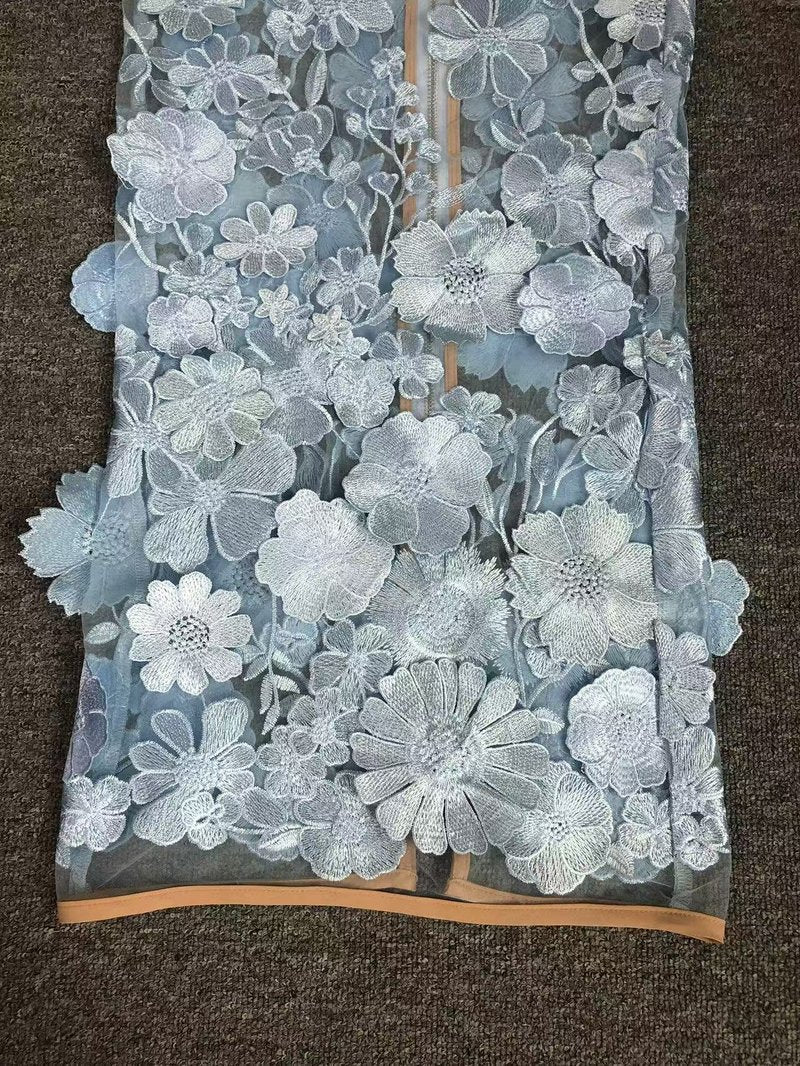 Strapless Floral Embroidered Sheer Gown H6621