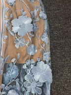 Strapless Floral Embroidered Sheer Gown H6621