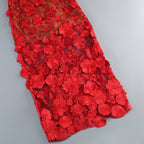 Strapless Floral Lace Sheer Maxi Dress H6658