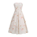 Strapless Floral Midi Dress H6410