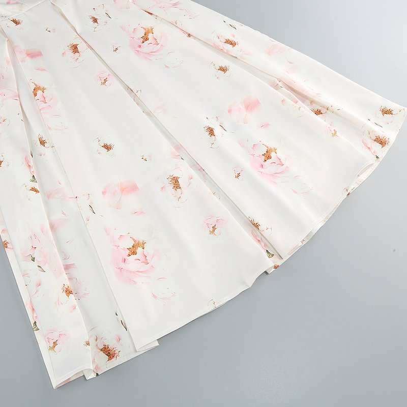 Strapless Floral Midi Dress H6410