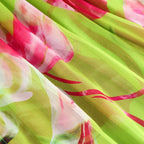 Strapless Floral Print Maxi Dress H6260