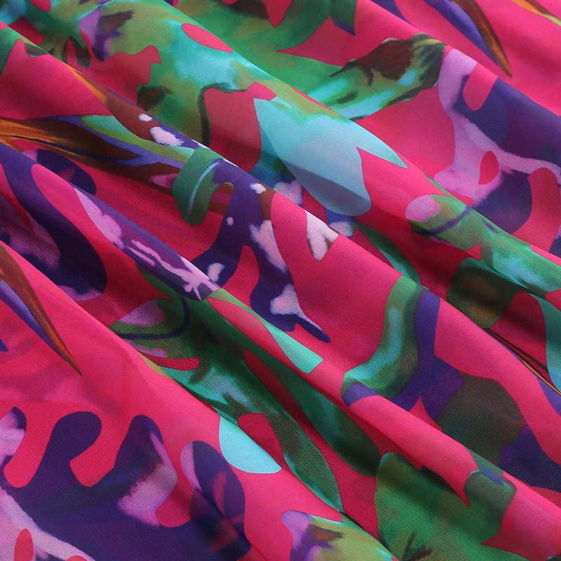 Strapless Floral Print Maxi Dress H6260