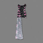 Strapless Floral Ruched Mini Dress H6313