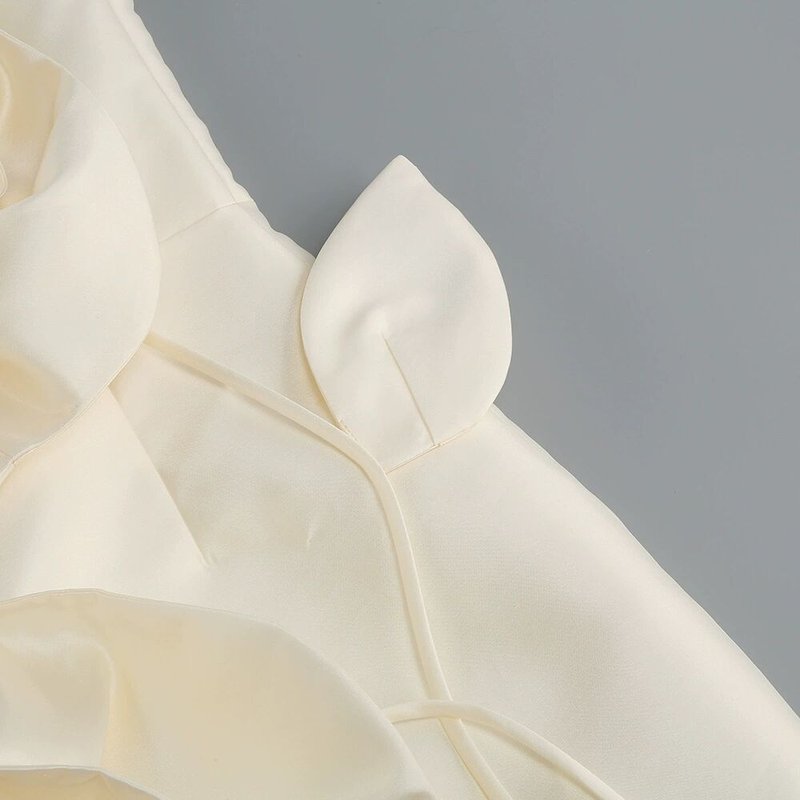 Strapless Floral Ruffle Mini Dress H6053