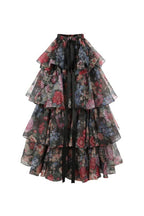 Strapless Floral Tiered Maxi Dress H6895