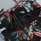 Strapless Floral Tiered Maxi Dress H6895