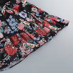 Strapless Floral Tiered Maxi Dress H6895