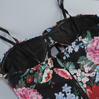 Strapless Floral Tiered Maxi Dress H6895