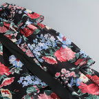 Strapless Floral Tiered Maxi Dress H6895