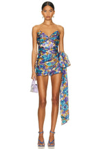Strapless Floral Wrap Mini Dress H6332