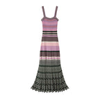 Strapless Geometric Print Midi Dress H6780