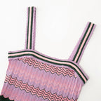 Strapless Geometric Print Midi Dress H6780
