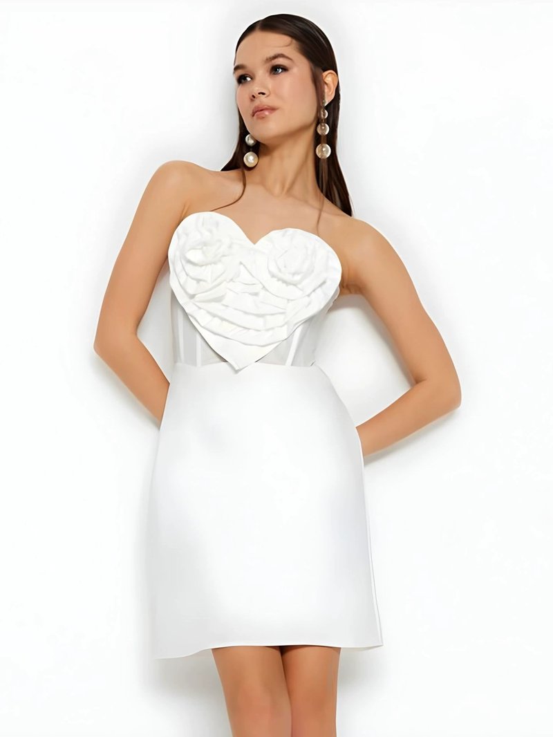 Strapless Heart Bodice Mini Dress H6295
