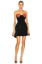 Strapless Heart Embellished Velvet Mini Dress H6011