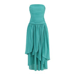 Strapless High Slit Chiffon Gown H6059